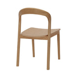 Nodo Chair American Oak rear view showing solid timber backrest