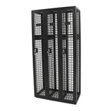 Steel Mesh 3 Door Locker open view showing internal storage