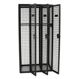 Steel Mesh 3 Door Locker detail view of lockable mesh storage