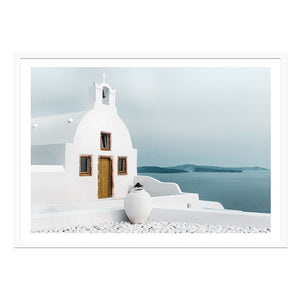 Santorini Lookout Framed Print 100cm x 80cm