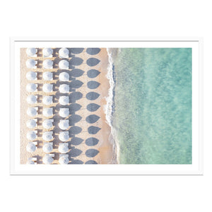 Summer Umbrellas Framed Print 100cm x 70cm