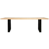 Apollo Black 2100 Natural Elm Dining Table