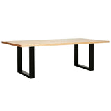 Apollo Black 1800 Natural Elm Dining Table 