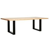Apollo Black 2100 Natural Elm Dining Table