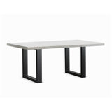 Apollo Black & Faux White Marble Dining Table