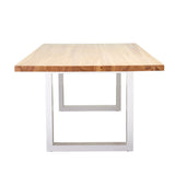 Apollo White Natural Elm Dining Table