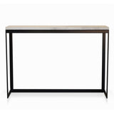 Byron Faux White Marble Console