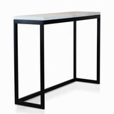 Byron Faux White Marble Console