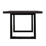Apollo Black 1800 Black Polished Concrete Dining Table 