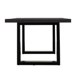 Apollo Black 1800 Black Polished Concrete Dining Table
