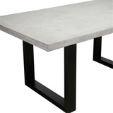Apollo Black & Concrete Dining Table