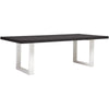 Apollo White 1800 Black Polished Concrete Dining Table