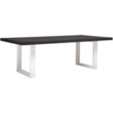 Apollo White 1800 Black Polished Concrete Dining Table