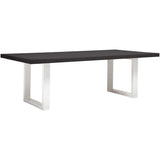 Apollo White 2100 Black Polished Concrete Dining Table