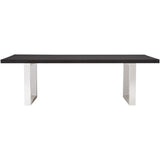 Apollo White 1800 Black Polished Concrete Dining Table