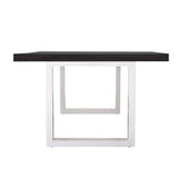 Apollo White 2100 Black Polished Concrete Dining Table