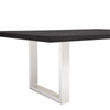 Apollo White 2100 Black Polished Concrete Dining Table