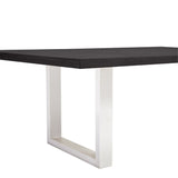 Apollo White 1800 Black Polished Concrete Dining Table