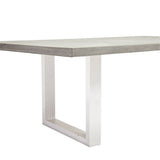 Apollo White & Polished Concrete Dining Table