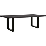 Apollo Black 2400 Black Polished Concrete Dining Table