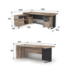 AFTAN Executive Desk with Right Mobile Return