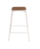 CONCEPT TUBE COUNTER STOOL - WHITE/BROWN - Stools - pimp-my-office-au