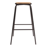 CONCEPT TUBE BAR STOOL - BLACK/BROWN