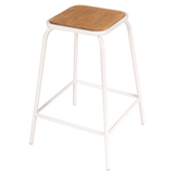 CONCEPT TUBE COUNTER STOOL - WHITE/BROWN