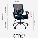 WHIRL Mesh Ratchet Adjustable Control Office Chair 24 Hour