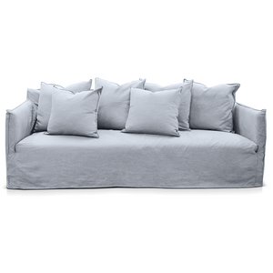 Como Linen Moody Blue 3 Seater Sofa Cover