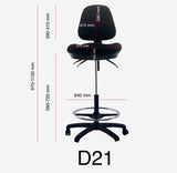 WAVES Medium Back AFRDI Spinlock Footring Drafting Office Chair