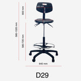 BLACKWELL Eco Lab AFRDI Spinlock Footring Drafting Office Chair