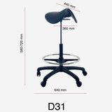 MUELLER Saddle AFRDI Spinlock Footring Drafting Office Chair