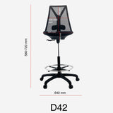 VOGUE Black MIDNIGHT Mesh Drafting Office Chair