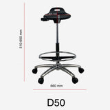 CURRIE Sit-Stand Chrome Base Drafting Office Chair