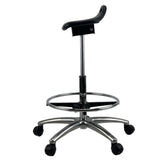 CURRIE Sit-Stand Chrome Base Drafting Office Chair