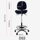 DAZE Medium Back Chrome Base Drafting Office Chair