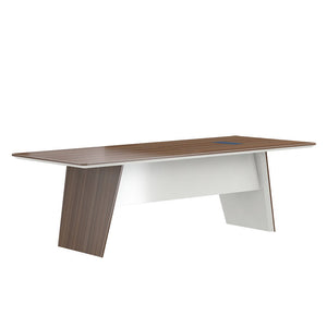 ANDERS Boardroom Table 2.4M - Australian Gold Oak & Beige