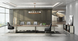ANDERS Boardroom Table 3.2M - Australian Gold Oak & Beige