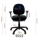 DIEGO Medium Back Adjustable Arms Handwheel School Office Chair