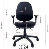 DIEGO High Back Adjustable Arms Handwheel School Office Chair