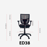 EISTEIN Medium Back Adjustable Arms Handwheel School Office Chair