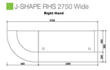 Executive J-Shape Reception Counter