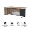 AFTAN Executive Desk with Right Mobile Return