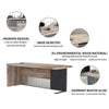 AFTAN Executive Desk with Right Mobile Return