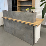 JARIN Reception Desk 1.8M Right Panel - Carbon Grey & White Colour