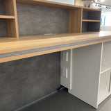 JARIN Reception Desk 1.8M Right Panel - Carbon Grey & White Colour