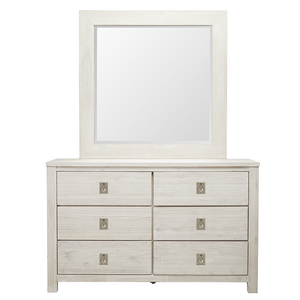 Florida White Wash Dresser & Mirror