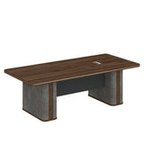 JAGGER Boardroom Table 240cm - Walnut & Grey Colour