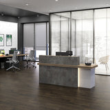 JARIN Reception Desk 1.8M Right Panel - Carbon Grey & White Colour